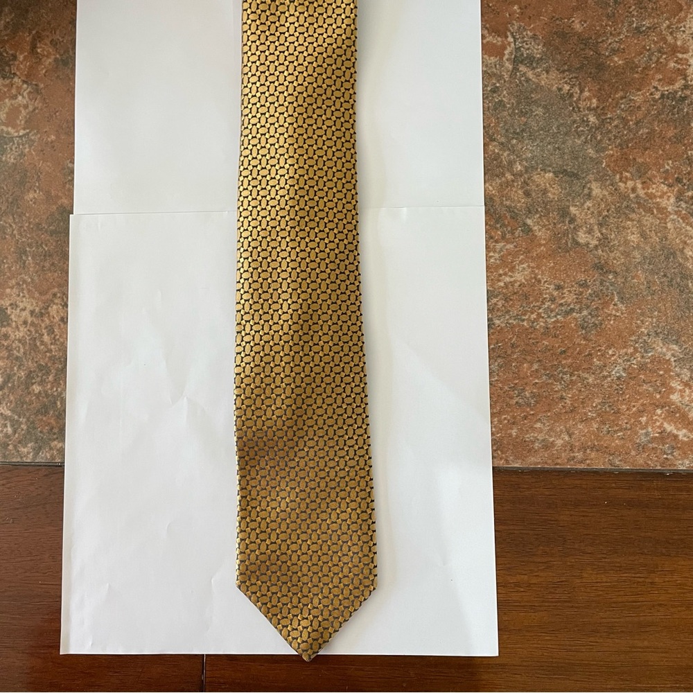 Robert Talbott Gold Micro-Pattern Tie - image 1